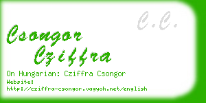 csongor cziffra business card